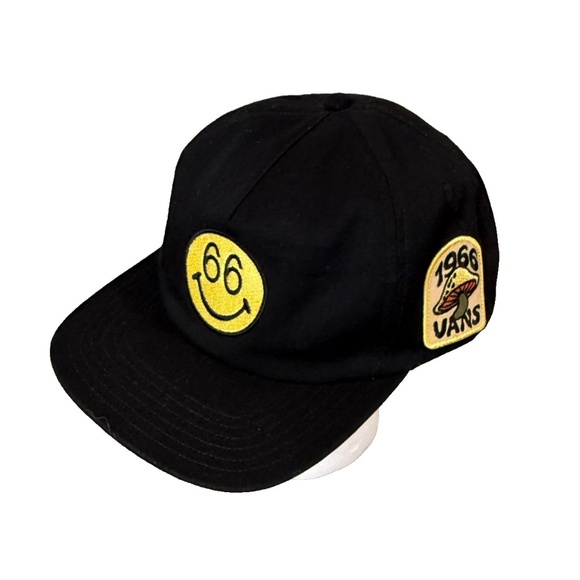 Vans Off the Wall 1966 Men's Hat 66 Unstructured Embroidered Snapback Cap Black - Picture 1 of 9